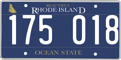 RI license plate 175018