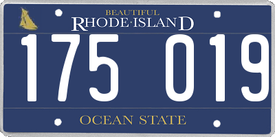 RI license plate 175019