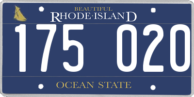 RI license plate 175020