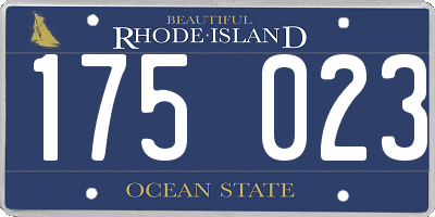 RI license plate 175023