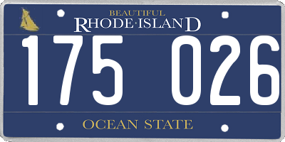 RI license plate 175026