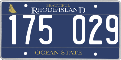 RI license plate 175029