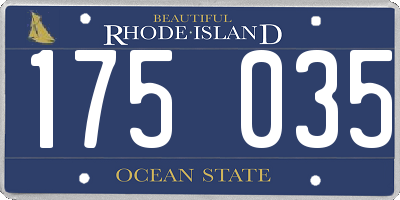 RI license plate 175035