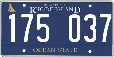 RI license plate 175037