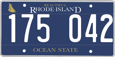 RI license plate 175042