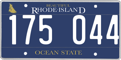 RI license plate 175044