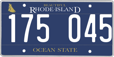 RI license plate 175045
