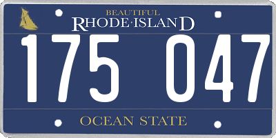 RI license plate 175047