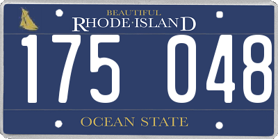 RI license plate 175048