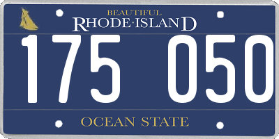 RI license plate 175050