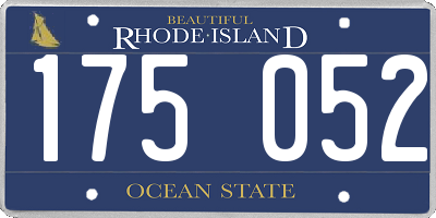 RI license plate 175052