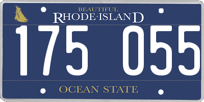 RI license plate 175055