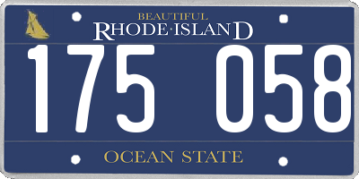 RI license plate 175058