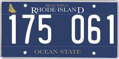 RI license plate 175061