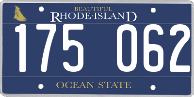 RI license plate 175062