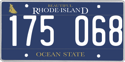 RI license plate 175068