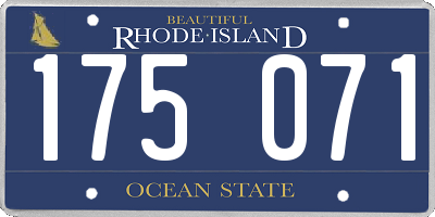 RI license plate 175071