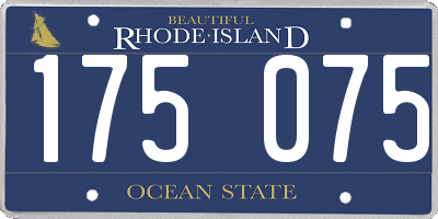 RI license plate 175075