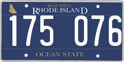 RI license plate 175076