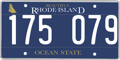 RI license plate 175079