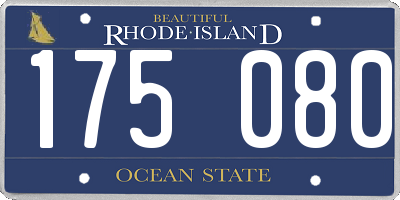RI license plate 175080