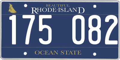 RI license plate 175082