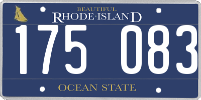 RI license plate 175083