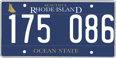 RI license plate 175086