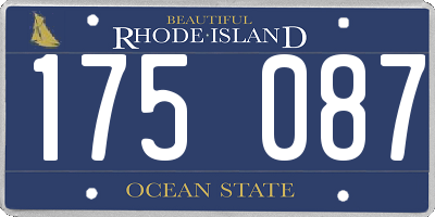 RI license plate 175087