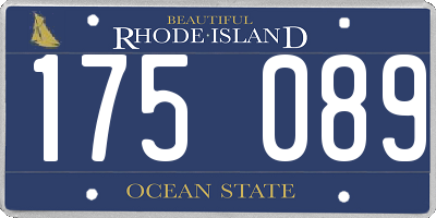 RI license plate 175089