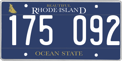 RI license plate 175092