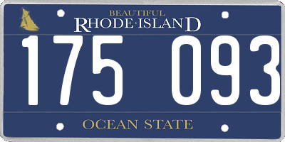 RI license plate 175093
