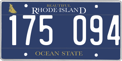 RI license plate 175094