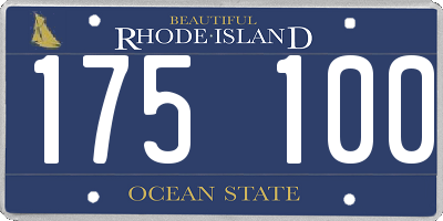 RI license plate 175100