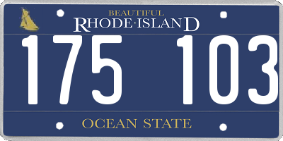RI license plate 175103