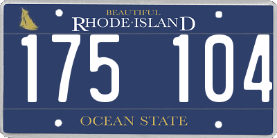 RI license plate 175104