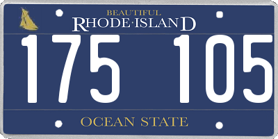RI license plate 175105