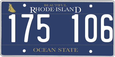 RI license plate 175106