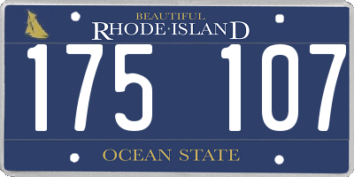 RI license plate 175107