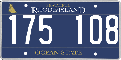RI license plate 175108