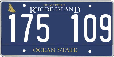 RI license plate 175109
