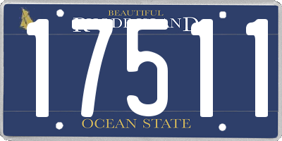 RI license plate 17511