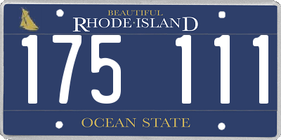 RI license plate 175111