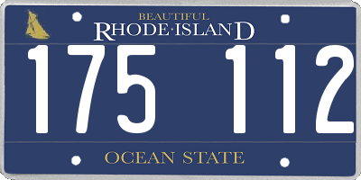 RI license plate 175112