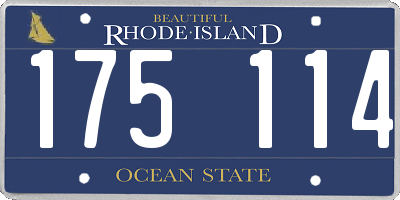 RI license plate 175114