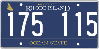 RI license plate 175115