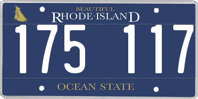 RI license plate 175117