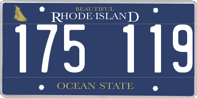 RI license plate 175119