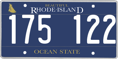 RI license plate 175122