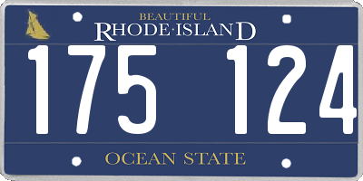 RI license plate 175124
